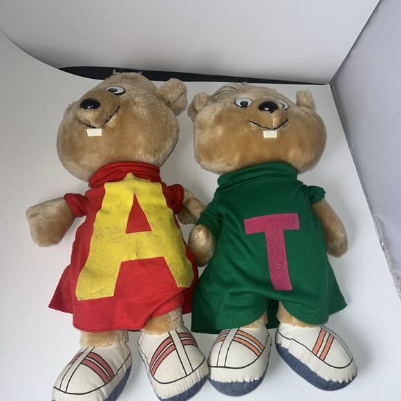 2 Vintage CBS 1983 Alvin & Theodore Chipmunks 20” Alvin Stuffed Plush Toy Bundle - Picture 12 of 12